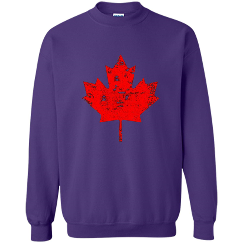 Canada Day T-Shirt. Canada Maple Flag Distressed T-shirt Orange