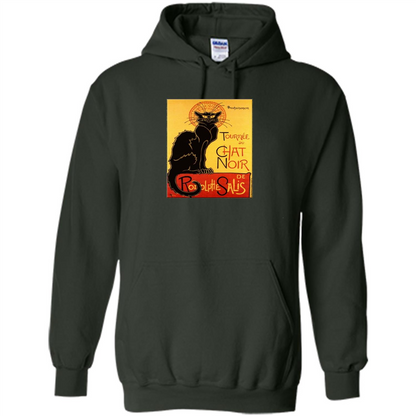 Vintage Poster Le Chat Noir - The Black Cat T-shirt Forest Green