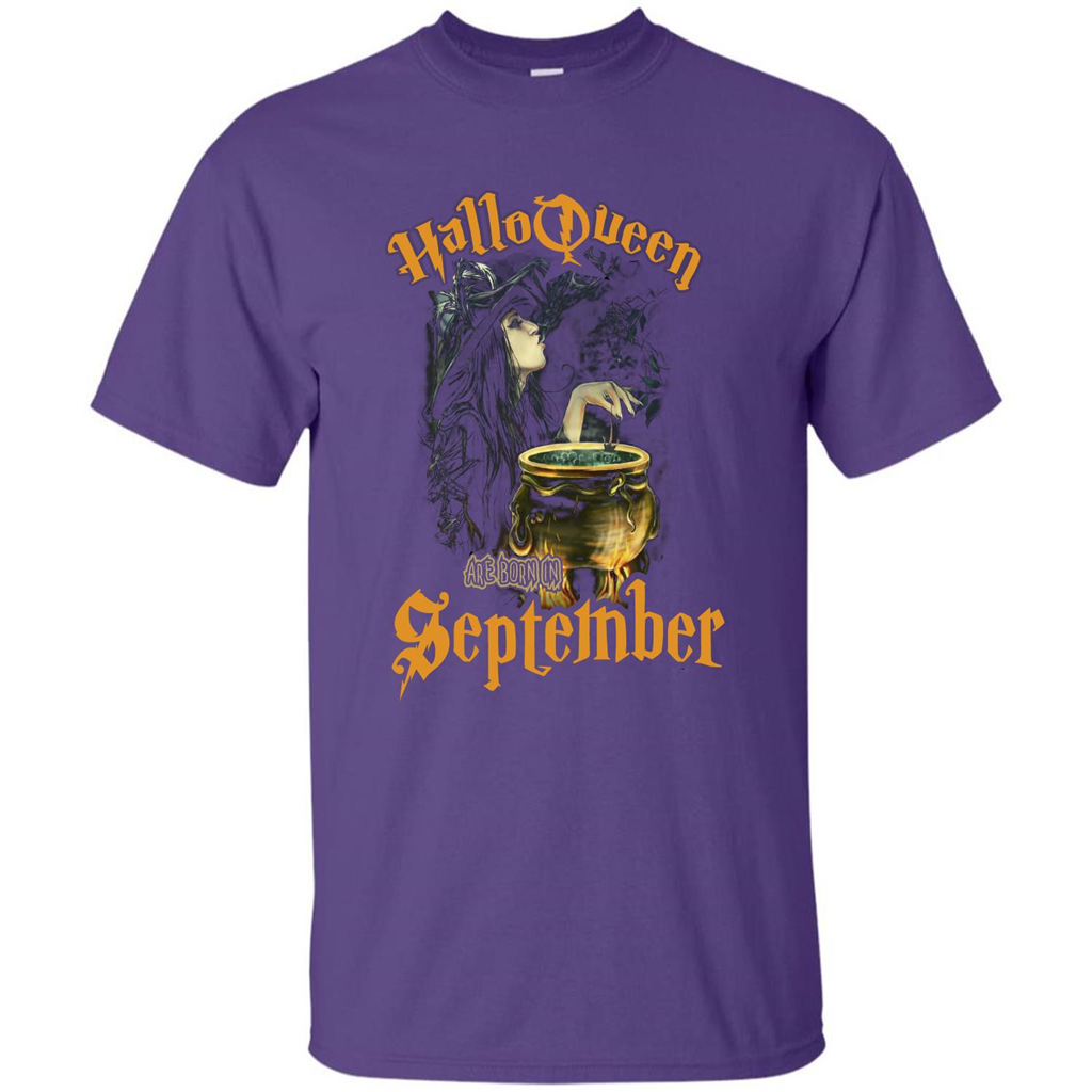 HalloQueen Are Born In September T-shirt Purple