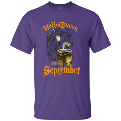 HalloQueen Are Born In September T-shirt Purple