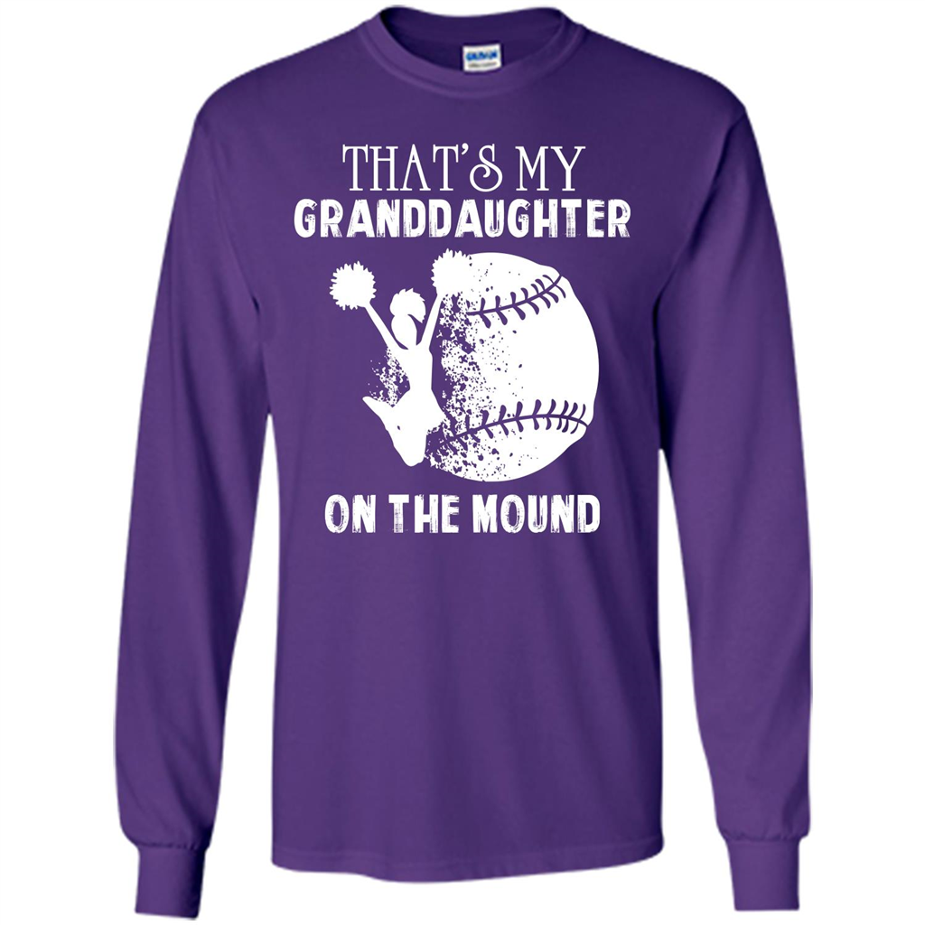 Baseball T-shirt That’s My Granddaughter On The Mound Purple