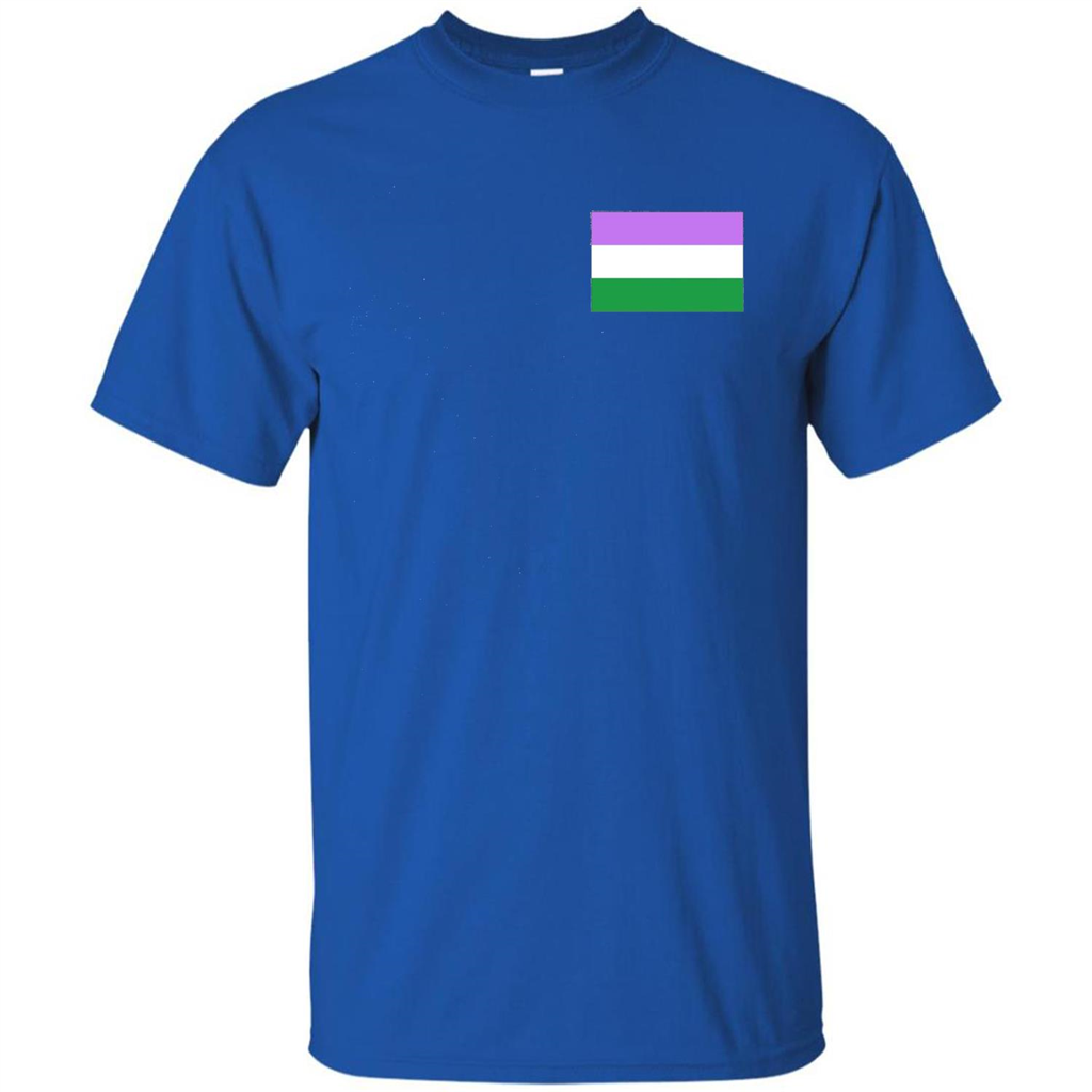 LGBTQ T-shirt Genderqueer Pocket Flag T-shirt Royal