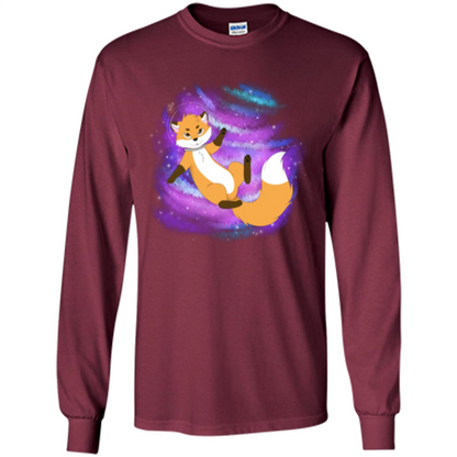 Space Fox T-shirt Maroon
