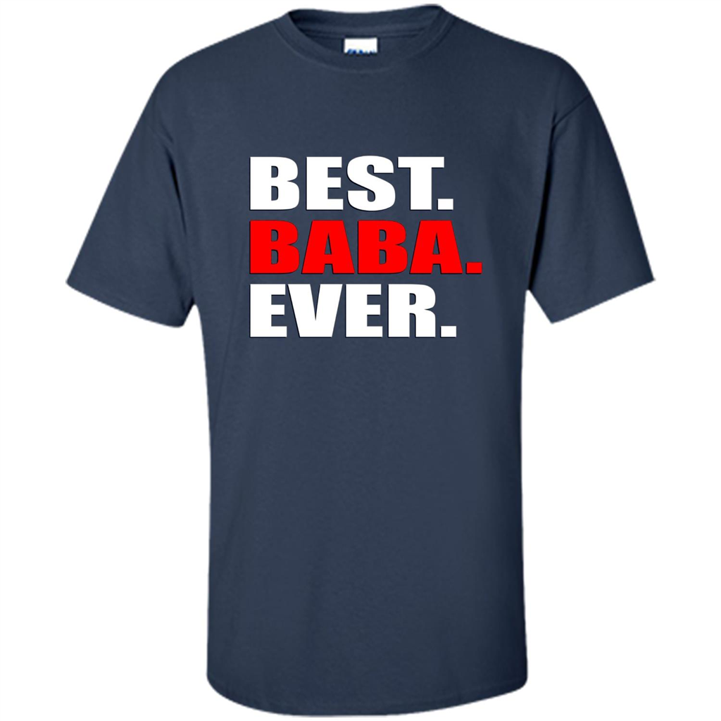 Fathers Day T-shirt Best Baba Ever Navy
