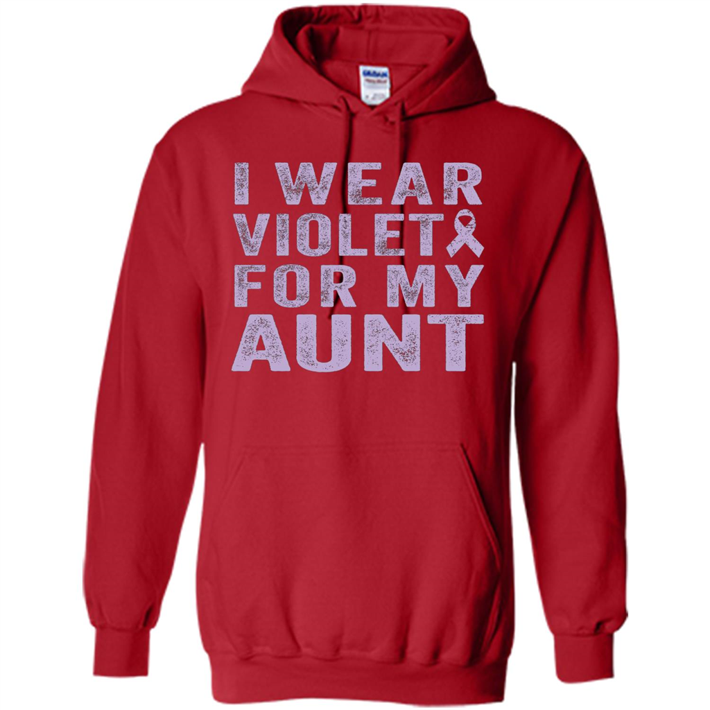 Cancer Awareness T-shirt I Wear Violet For My Aunt T-shirt Red