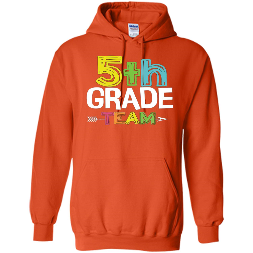 Back To School T-shirt Team Fifth Grade Teacher Orange