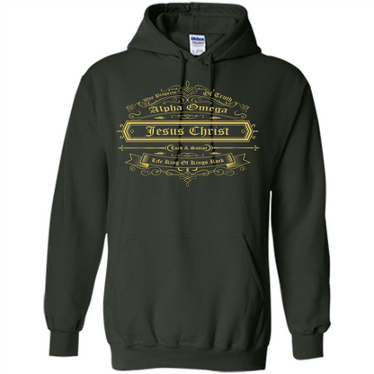 Christian T-shirt Way Property Of Truth Jesus Christ Alpha Omega Lord Forest Green