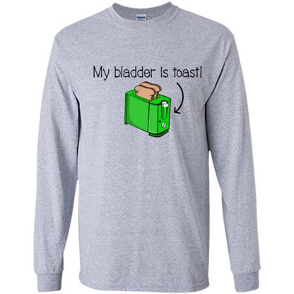 Funny Bladder Problems T-shirt Toast Sport Grey