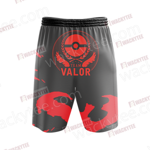 Team Valor Pokemon Go Beach Shorts