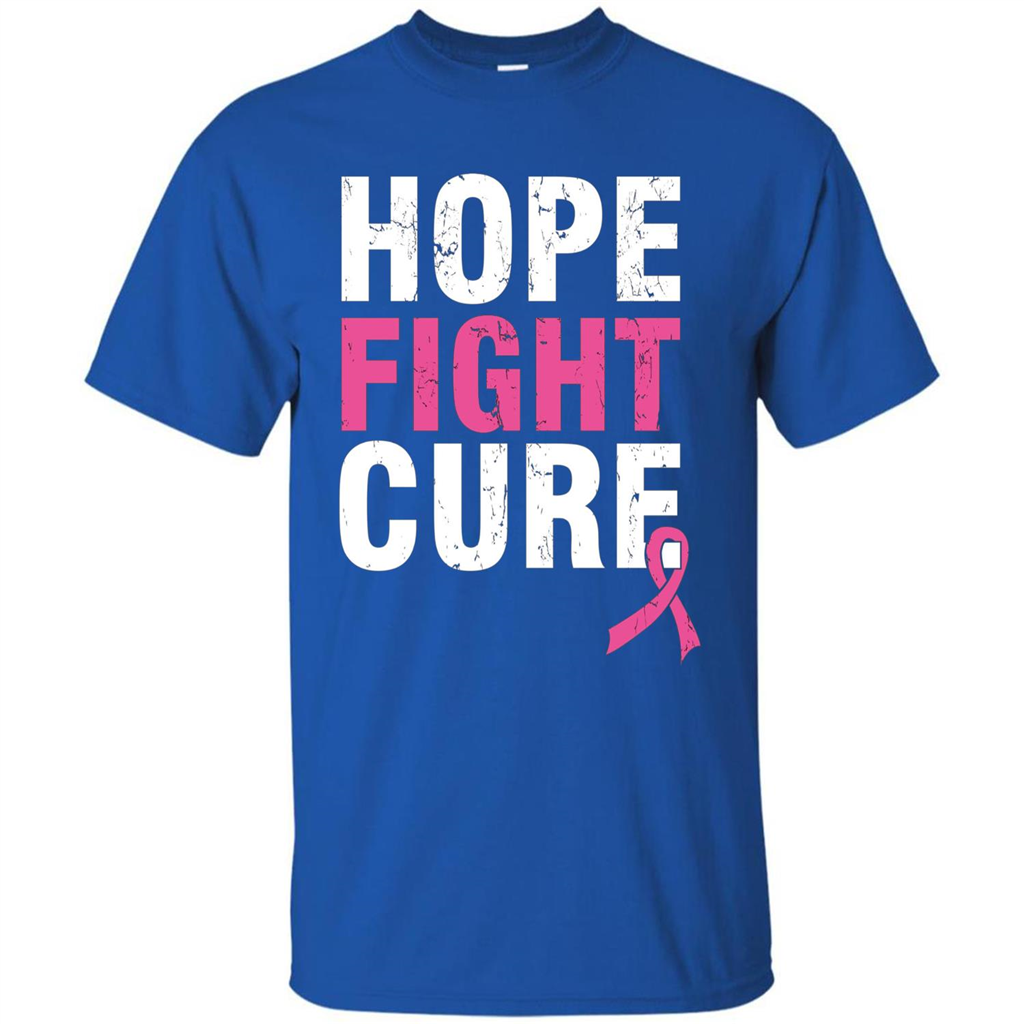Breast Cancer Awareness T-shirt Hope Fight Cure Royal
