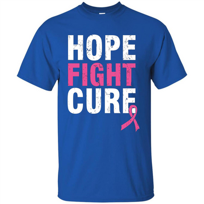 Breast Cancer Awareness T-shirt Hope Fight Cure Royal