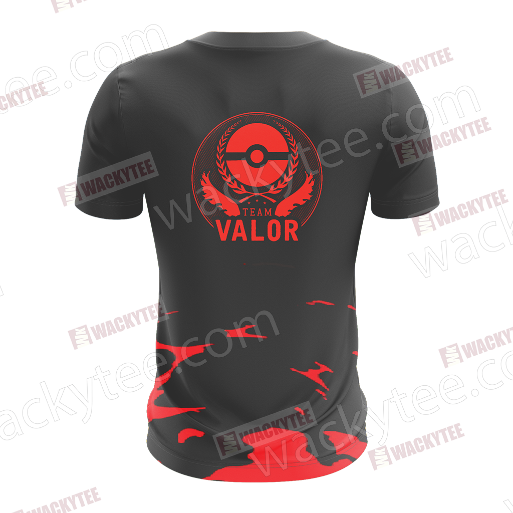Team Valor Pokemon Go Unisex 3D T-shirt