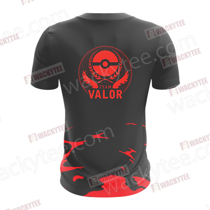 Team Valor Pokemon Go Unisex 3D T-shirt