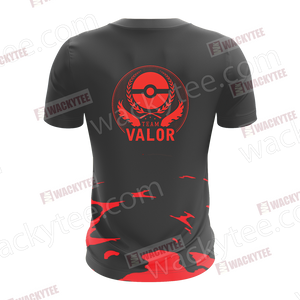 Team Valor Pokemon Go Unisex 3D T-shirt