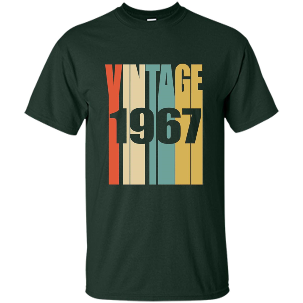 Retro Vintage 1967 T-shirt 50th Birthday T-shirt Forest Green