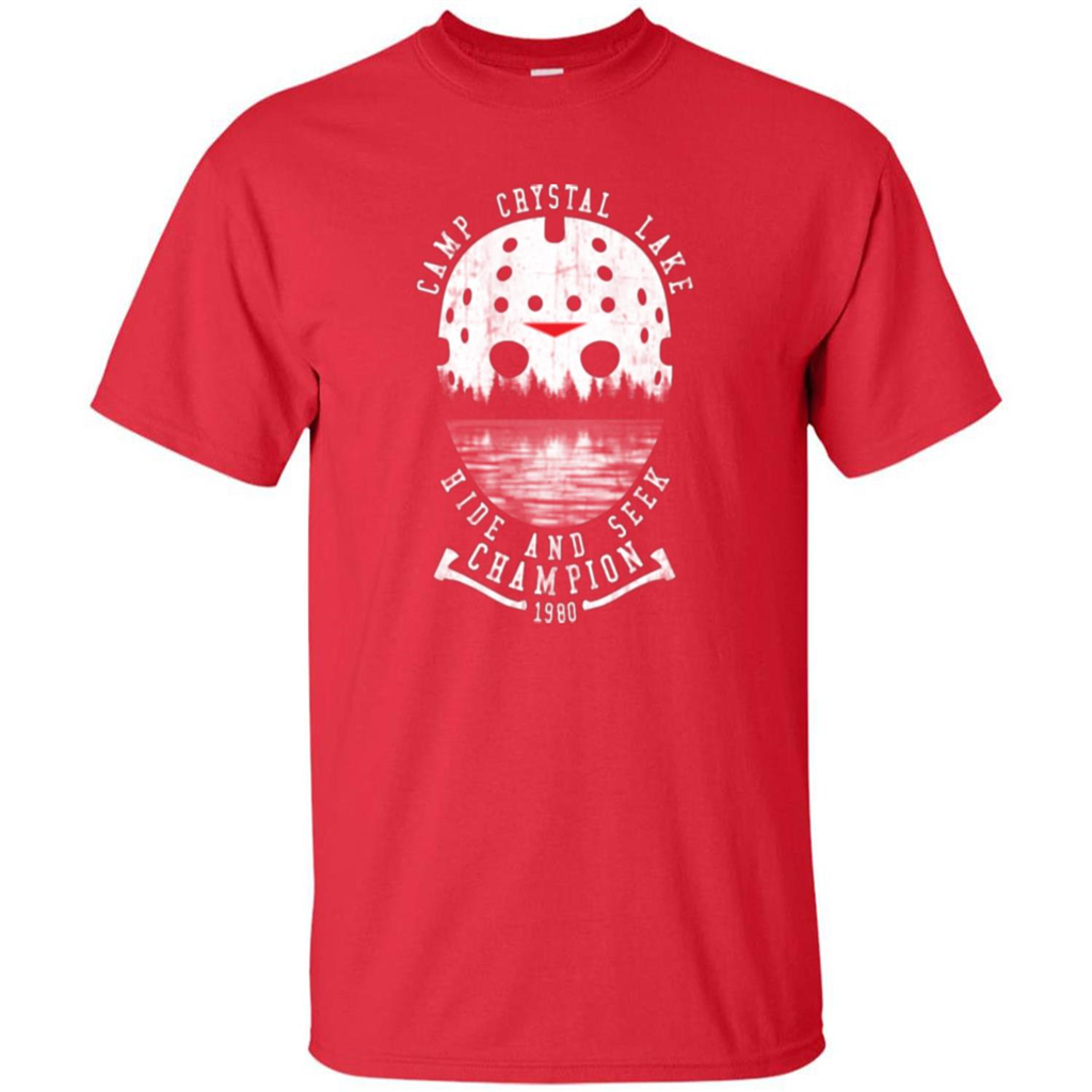 Camp Crystal Lake T-shirt Hide And Seek Champion 1980 Red