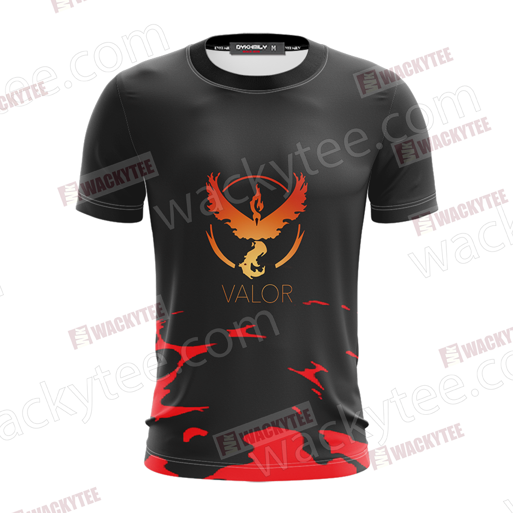 Team Valor Pokemon Go Unisex 3D T-shirt