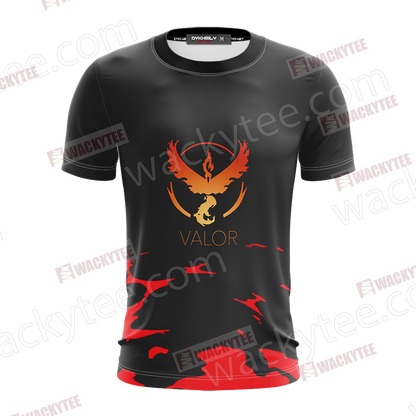 Team Valor Pokemon Go Unisex 3D T-shirt
