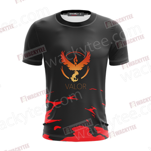 Team Valor Pokemon Go Unisex 3D T-shirt