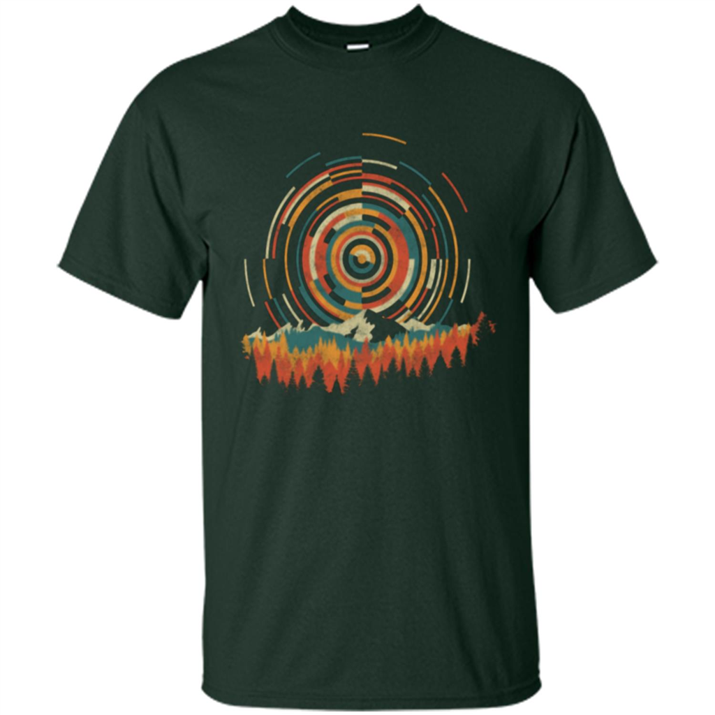 The Geometry Of Sunrise T-shirt Forest Green