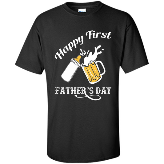 Happy First Father's Day T-shirt 2017 Black