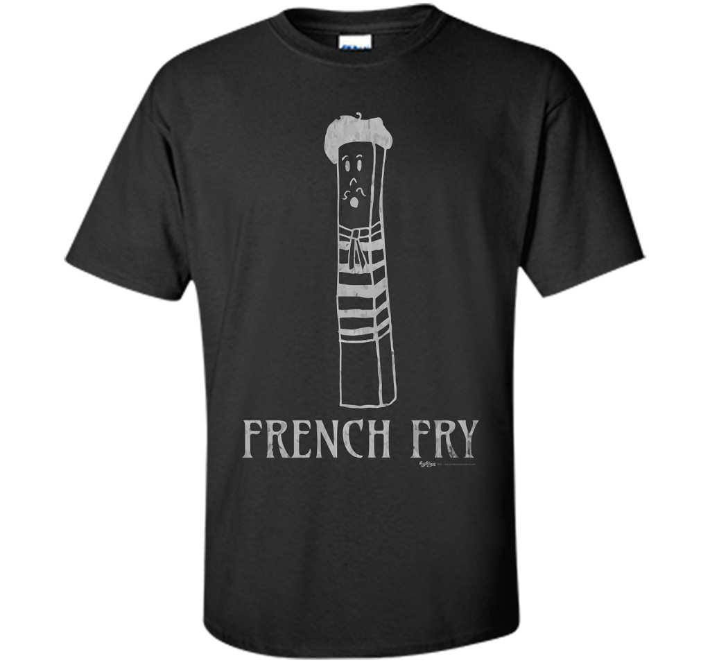 Vintage Paris French Fry T Shirt Men Women and Kids t-shirt Black