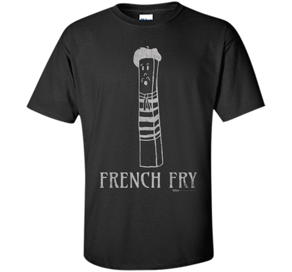 Vintage Paris French Fry T Shirt Men Women and Kids t-shirt Black