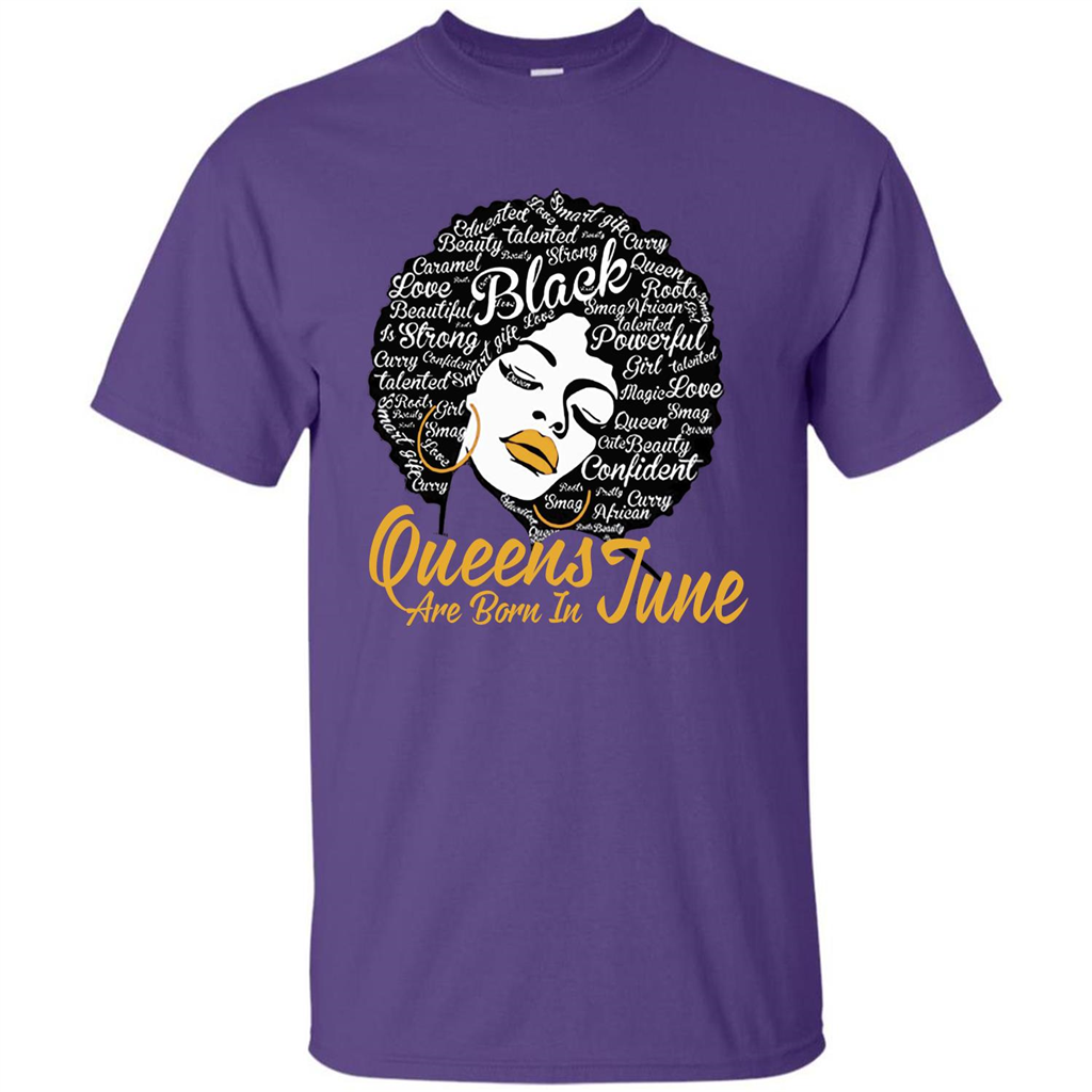 Queen Are Born In June T-shirt Purple