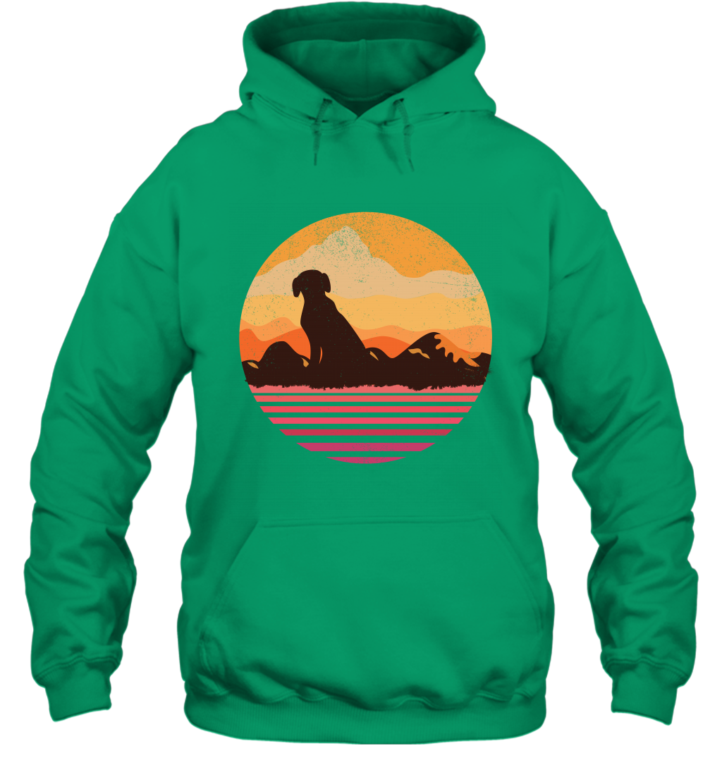 Dog In Sunset Vintage Shirt Hoodie Irish