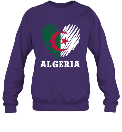 Algeria Flag Shirt Sweatshirt Sweatshirt Purple