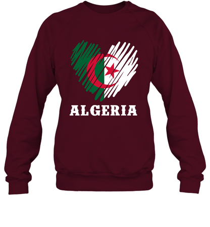 Algeria Flag Shirt Sweatshirt Sweatshirt Maroon