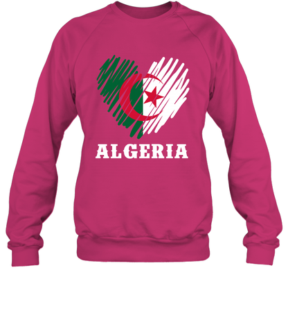 Algeria Flag Shirt Sweatshirt Sweatshirt Heliconia