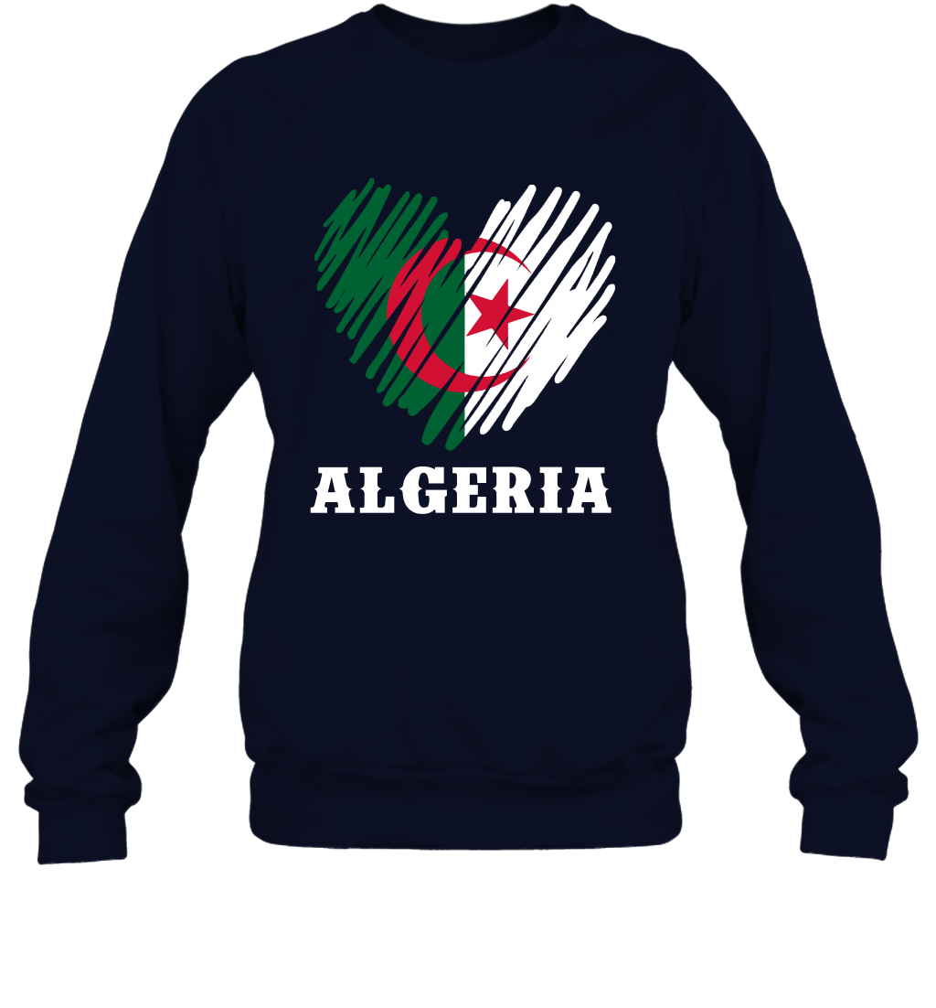 Algeria Flag Shirt Sweatshirt Sweatshirt Navy