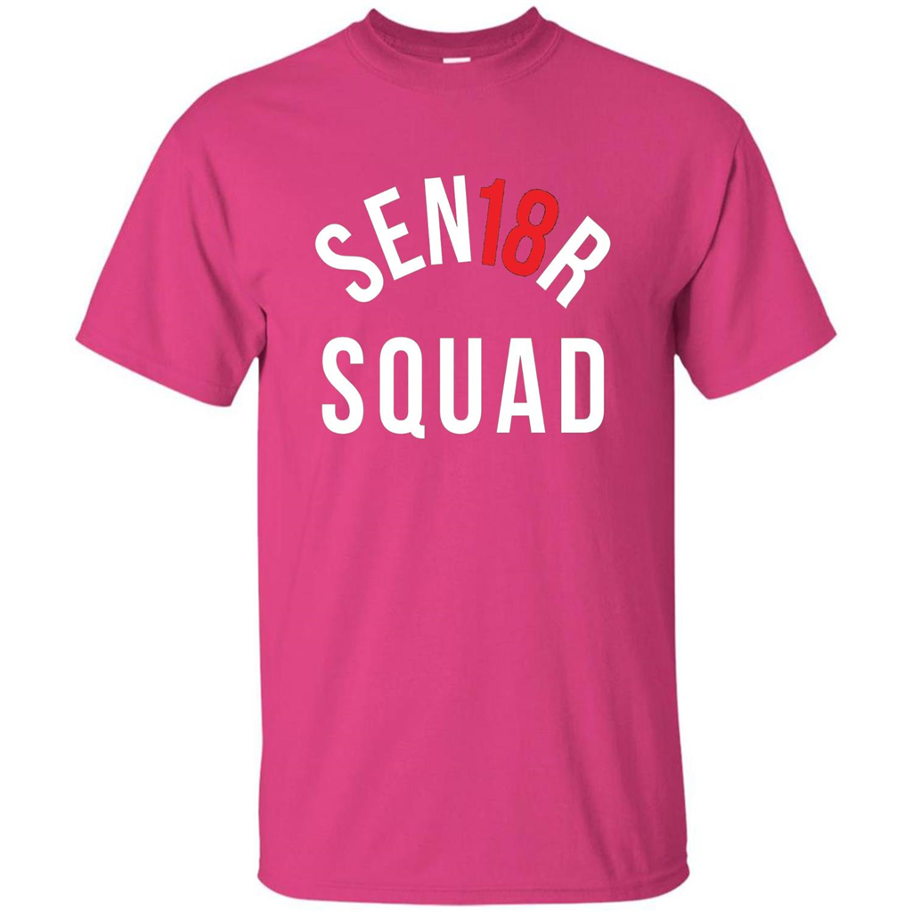 Sen18r Senior Squad Red Class of 2018 T-Shirt Heliconia