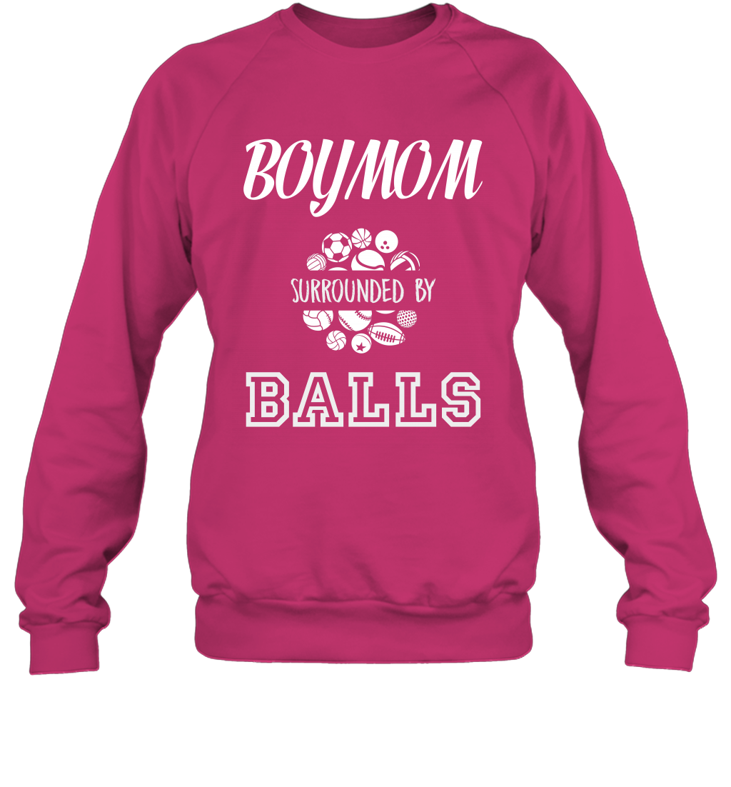 Boy Mom Surounded By Balls Shirt Sweatshirt Sweatshirt Heliconia