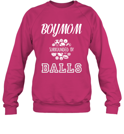 Boy Mom Surounded By Balls Shirt Sweatshirt Sweatshirt Heliconia