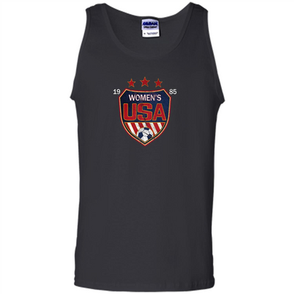 US National Woman's Soccer T-shirt USA Shield 1985 T-shirt Black