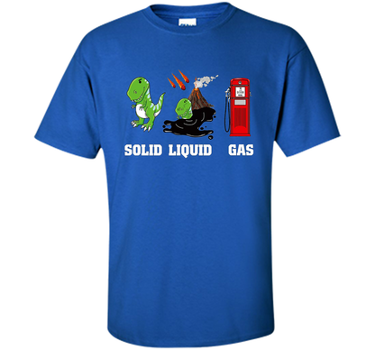 Dinosaur Solid Liquid Gas T-shirt Royal