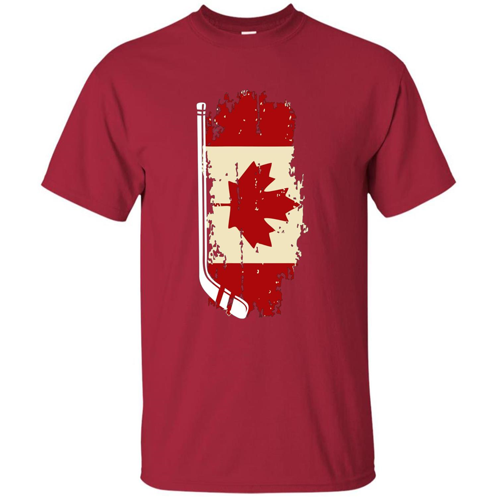 Canada Hockey Funny T-Shirt Canada Hockey Flag T-shirt Cardinal