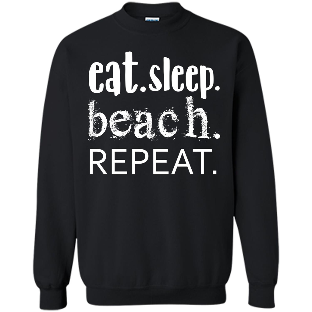 Eat Sleep Beach Repeat T-shirt Black