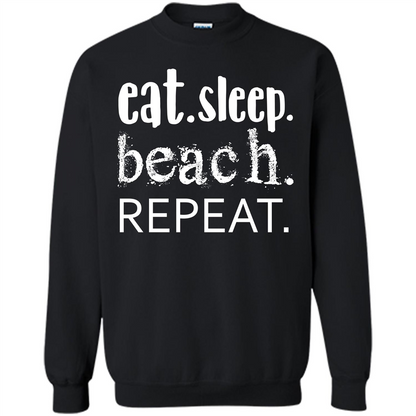 Eat Sleep Beach Repeat T-shirt Black
