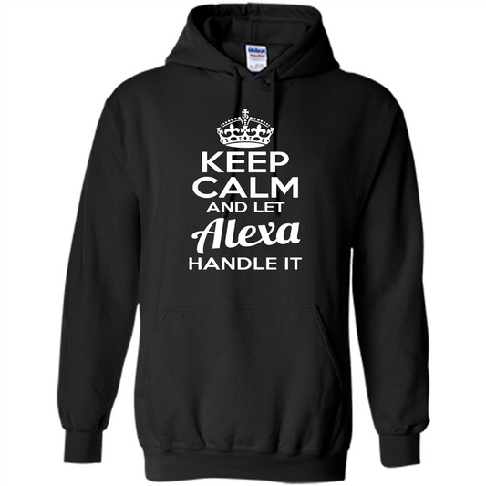 Alexa T-shirt Keep Calm and Let Alexa Handle It Gold