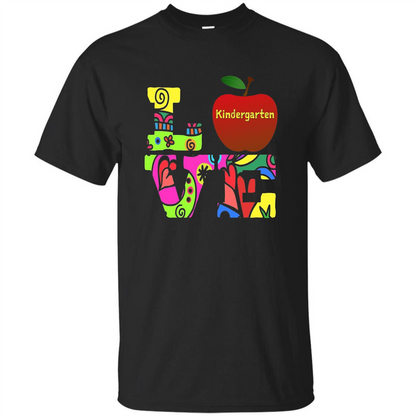 Kindergarten LOVE T-shirt School Day T-shirt Black