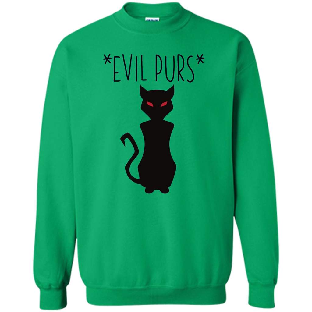 Halloween Black Cat T-shirt Evil Purs Mean Kitty Lovers Gift T-shirt