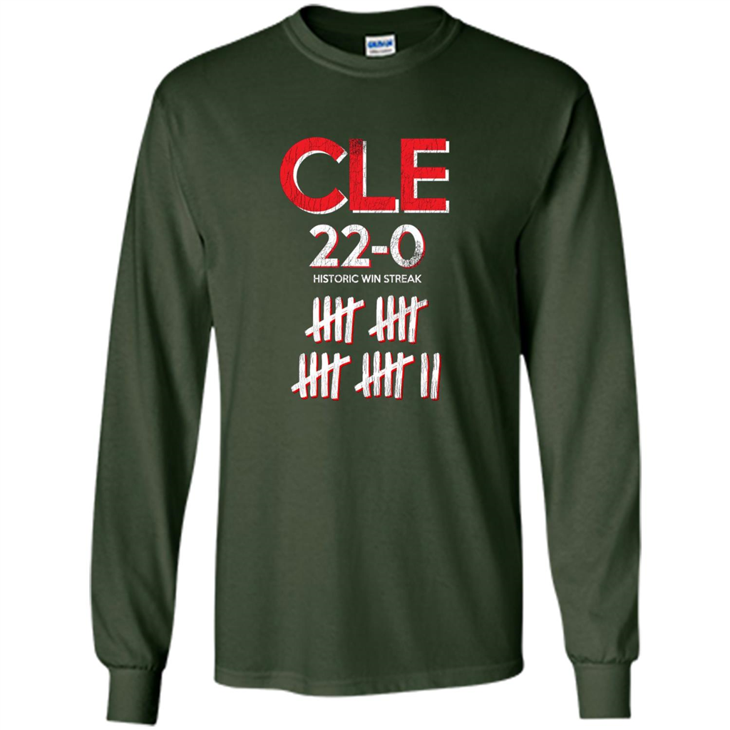 Baseball T-shirt Historic Win Streak 22-0 T-Shirt Forest Green