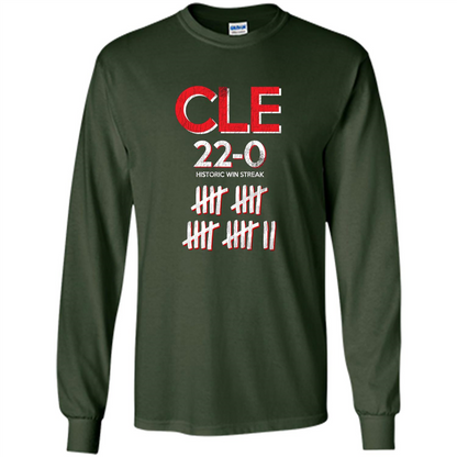 Baseball T-shirt Historic Win Streak 22-0 T-Shirt Forest Green