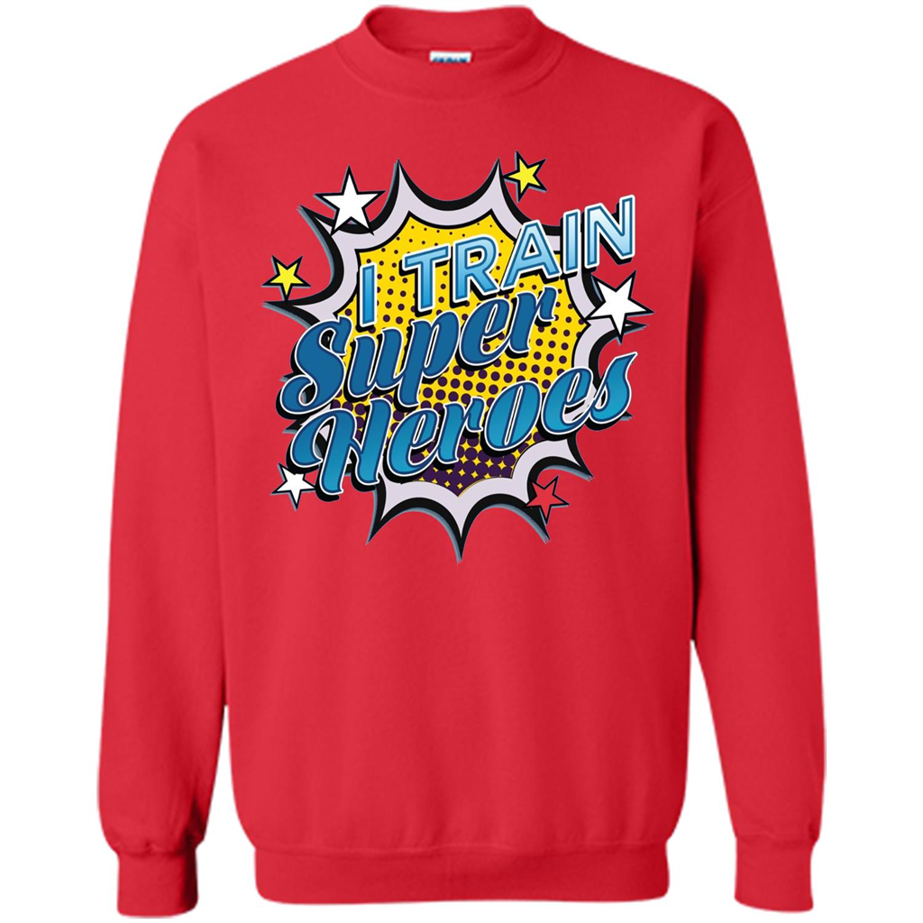 Funny Superhero T Shirt I Train Super Heroes T-shirt Red
