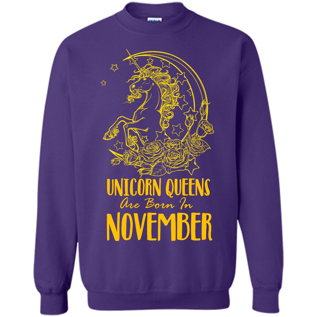 November Unicorn T-shirt Unicorn Queens Are Born In November Purple