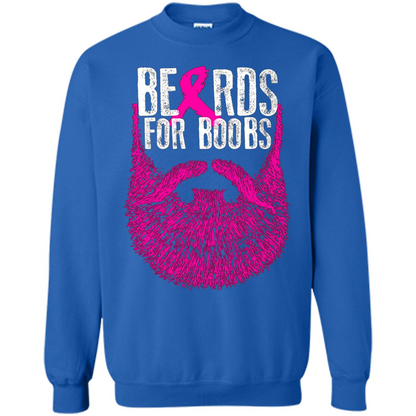 Beards For Boobs T-shirt Cancer Awareness T-shirt Royal