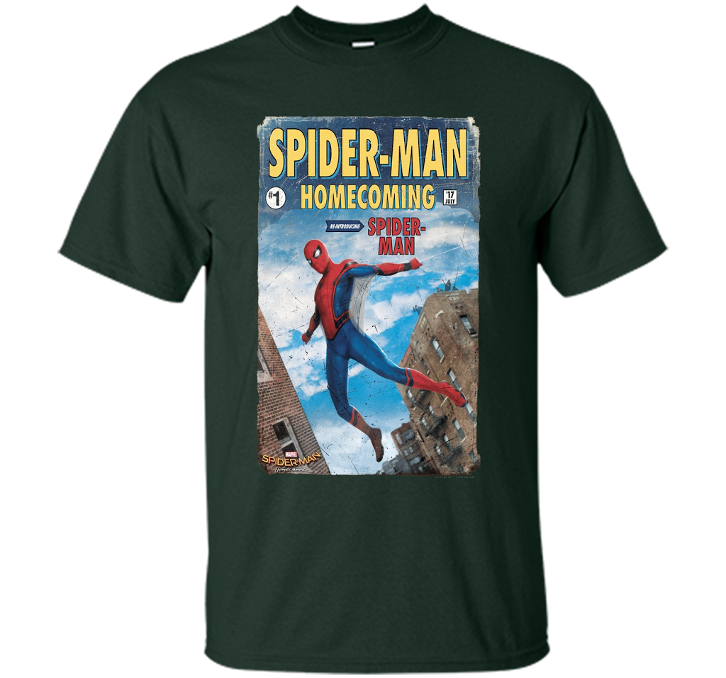 Marvel Spider-Man Homecoming Revamp #1 Issue Graphic T-Shirt t-shirt Forest Green